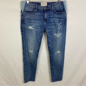 Hatch x Current/Elliott The Maternity Boyfriend Super Loved Destroyed Jeans 27